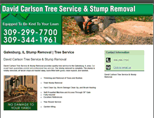 Tablet Screenshot of davidcarlsonstumpremoval.com